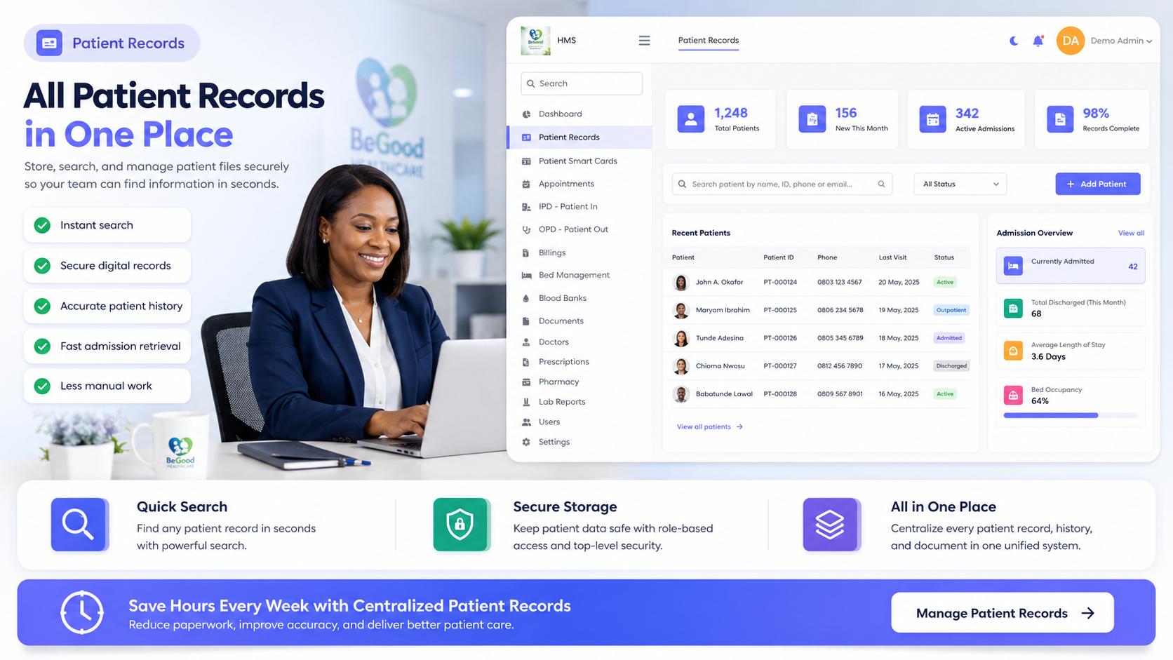 Patient Records solution visual