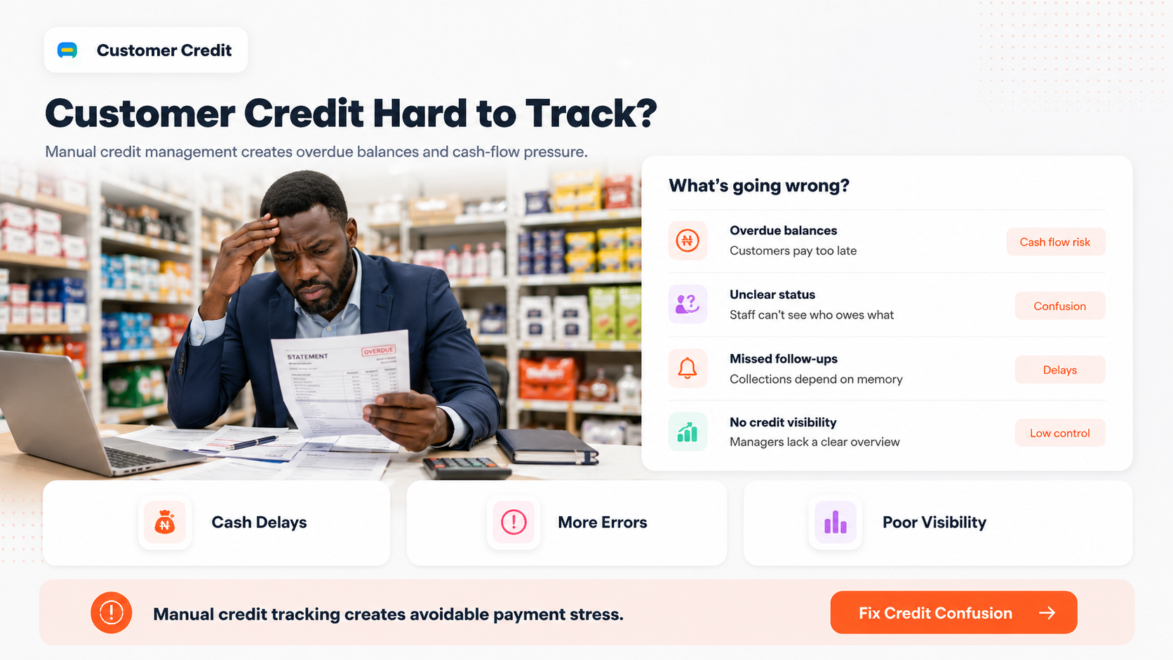 Customer Credit issue visual