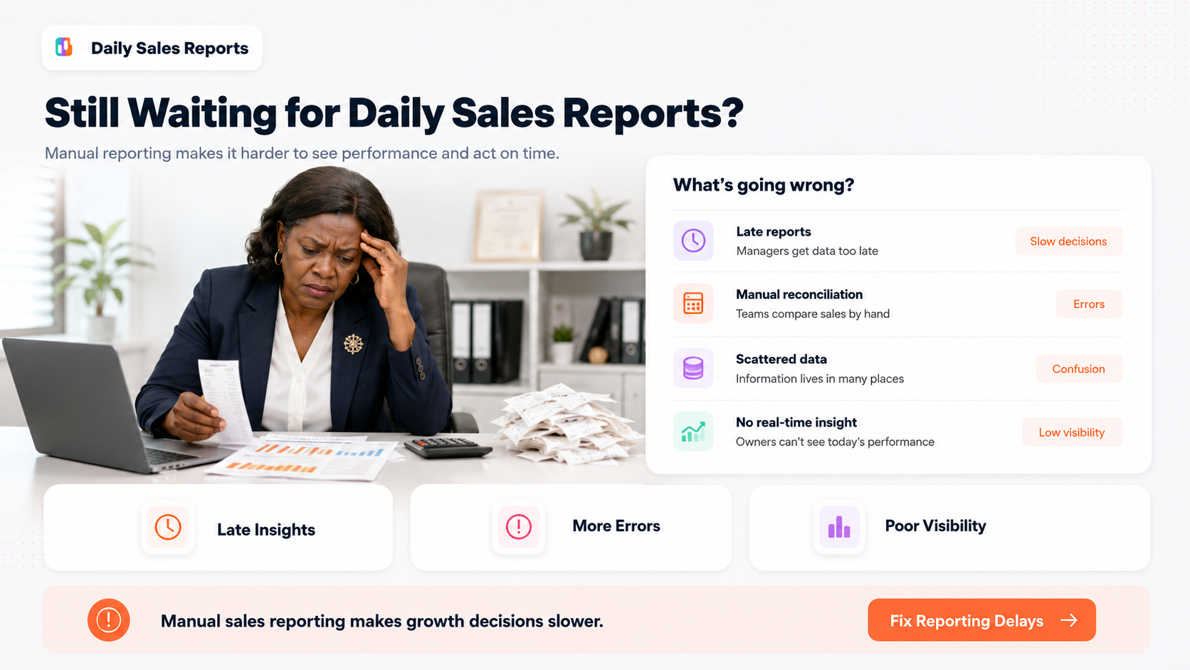 Daily Sales Reports issue visual