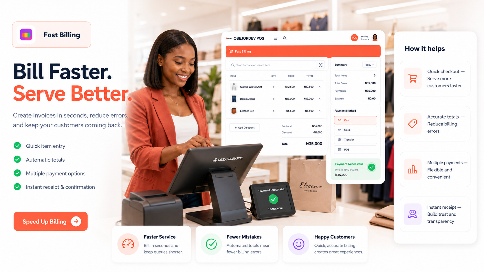 Fast Billing solution visual