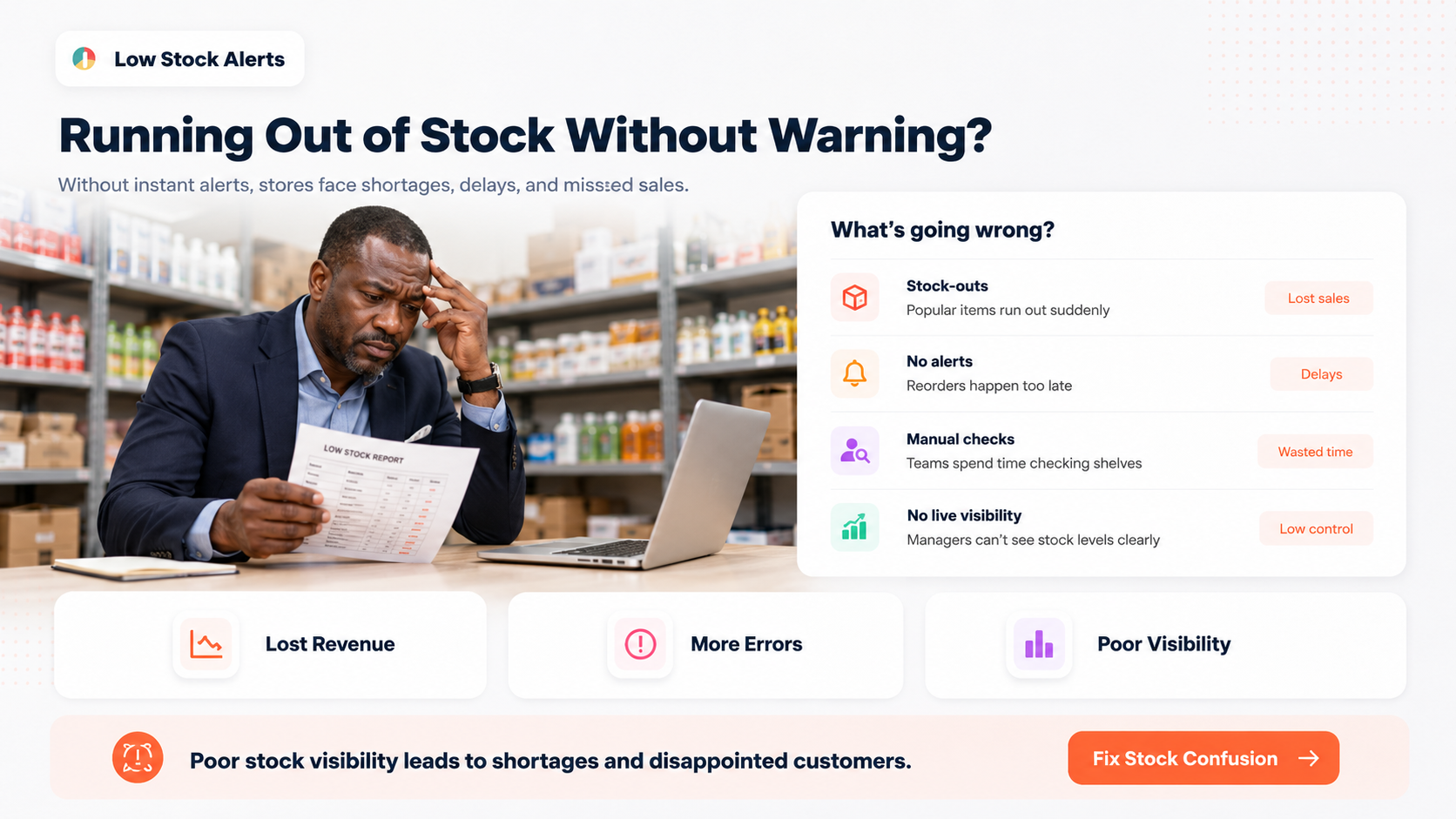 Low Stock Alerts issue visual