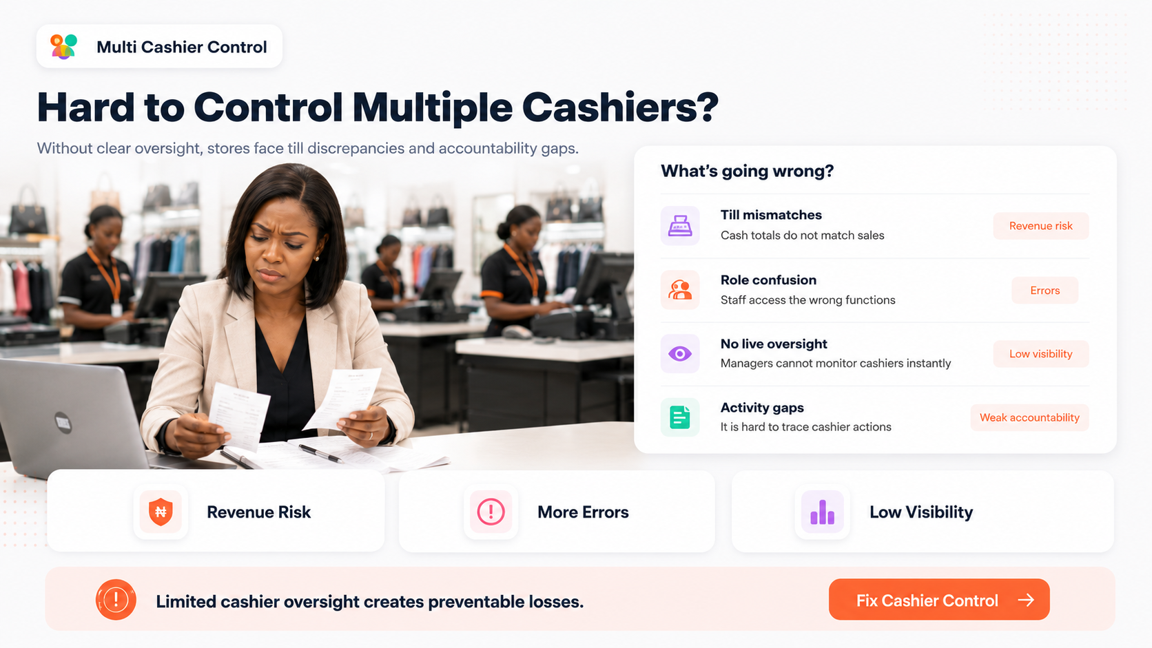 Multi Cashier Control issue visual