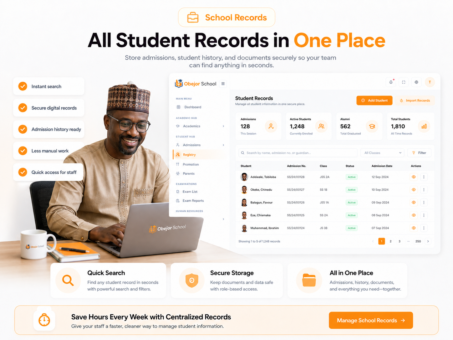 School Records solution visual