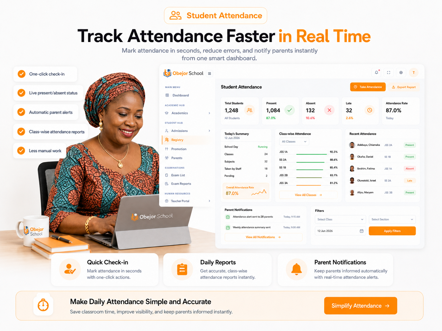 Student Attendance solution visual